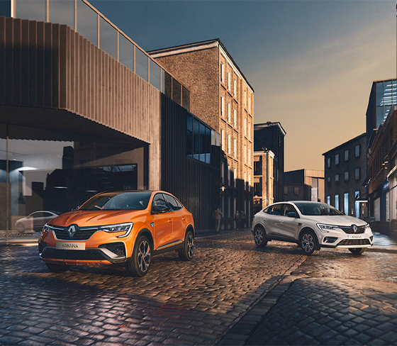 Renault ARKANA oranje en wit