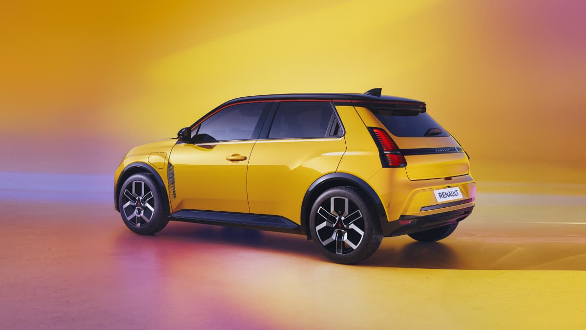 Renault 5 geel zijkant exterieur