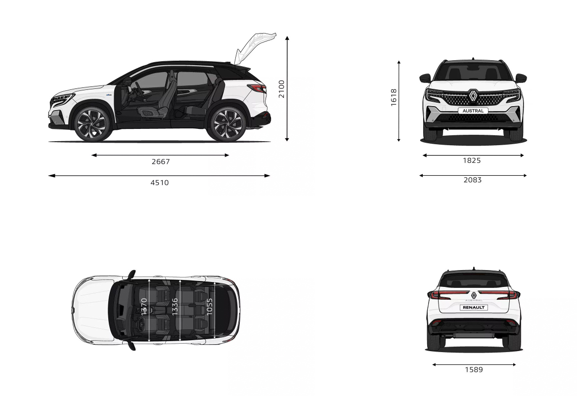 Renault Austral afmetingen