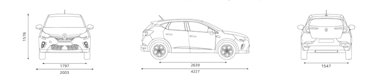 Renault Captur afmetingen