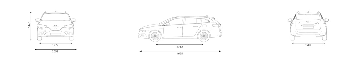 Renault Mégane Estate afmeting