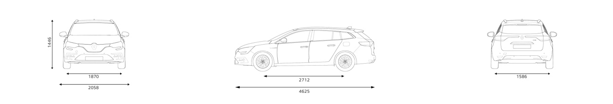 Renault MGANE Estate afmetingen